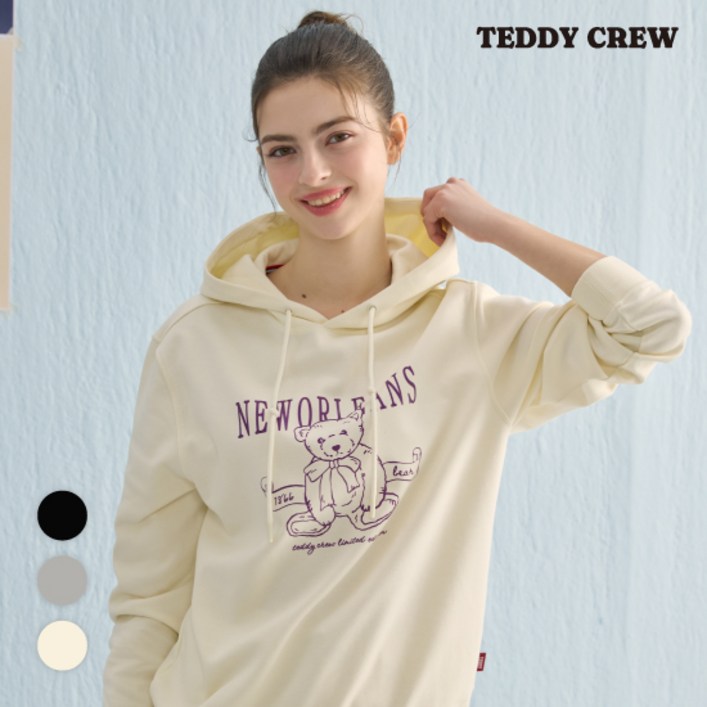 테디크루 여성 봄가을 간절기 데일리 그래픽 후드티 1종 TH31W1