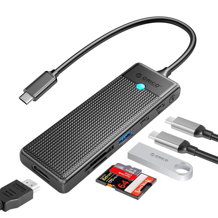오리코 USB 3.0 허브 PD100W TypeC 4K HDMI 멀티포트 허브 PWD