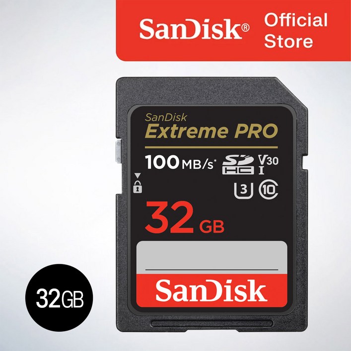 샌디스크코리아 공식인증정품   SD메모리카드 SDHC Extreme Pro 익스트림 프로 UHS-I SDXXO 32GB