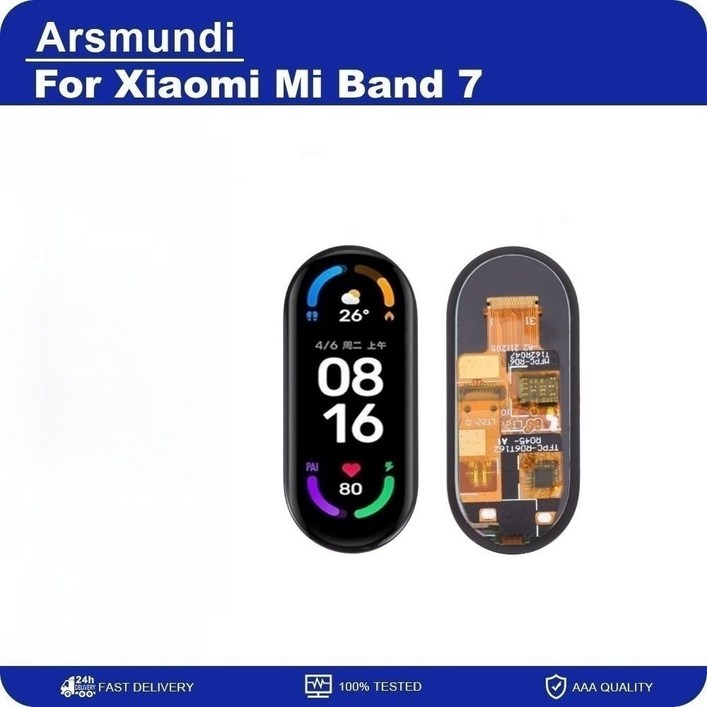 샤오미 호환 미 밴드 7 스마트 팔찌, LCD 디스플레이, 터치 스크린, NFC 없음, AMOLED