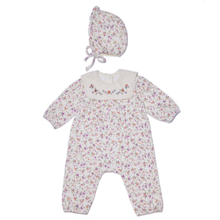 밍크뮤 빅카라플라워우주복세트 겨울 우주복 6개월24개월