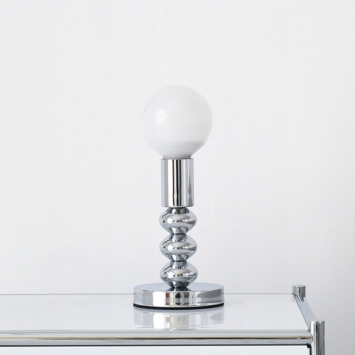 E26색상랜덤전구선물GLEN 단스탠드 E26 20cm KS2655T2, 크롬 4834.1310