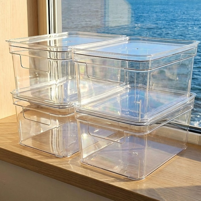 루비코코 뚜껑 다용도 수납 바구니 팬트리 정리함