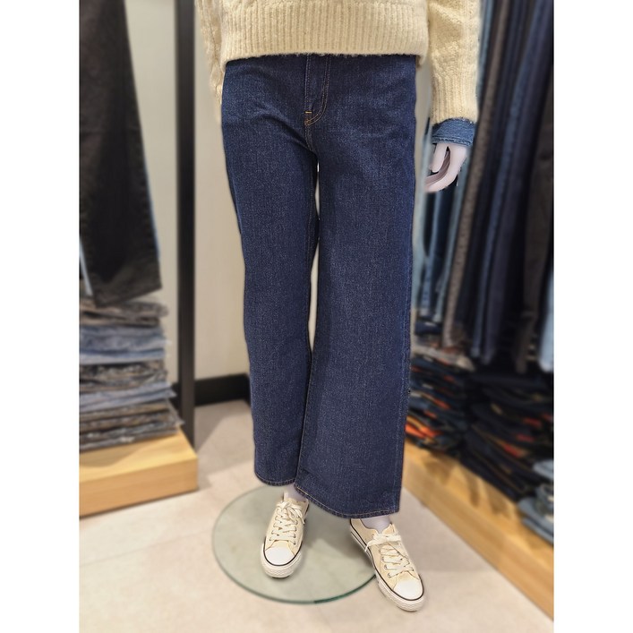 리바이스 여성 립케이지 와이드 레그진 다크인디고 청바지 A60810019