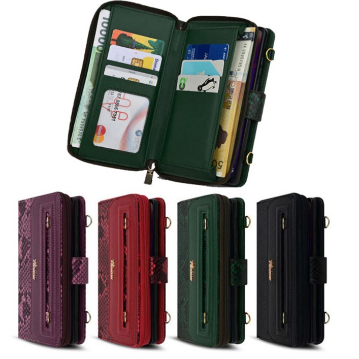 바네사 갤럭시 노트10 노트10플러스 5G 지퍼 지갑형 핸드백 휴대폰 케이스