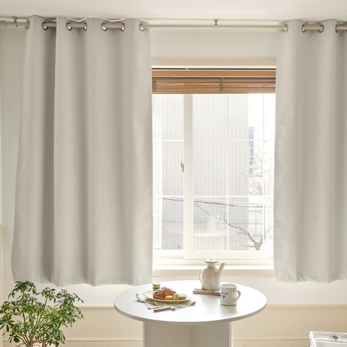 모던하우스 3도씨)에너지절약 열차단 암막커튼 화이트 140x180 2개세트_BL3624024