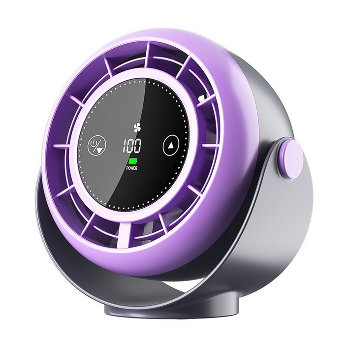 헤미션 무선 무소음 회전 탁상용 선풍기 대풍량 서큘레이터 캠핑용 1-100단 풍량 조절, 다크 그레이