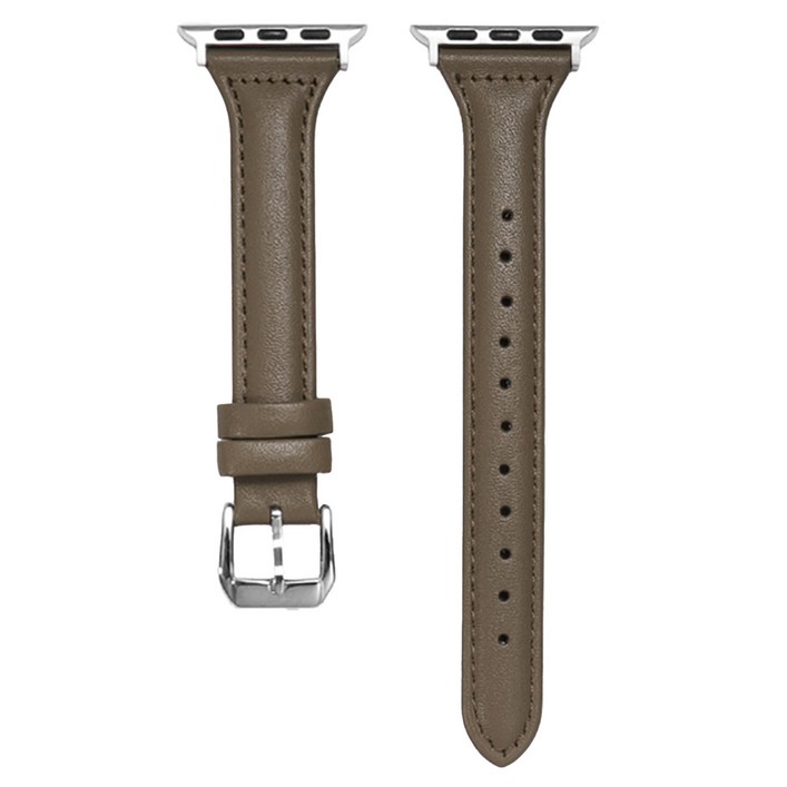 사라밴드 애플워치 호환 데일리 레더 스트랩, 브라운, 1개