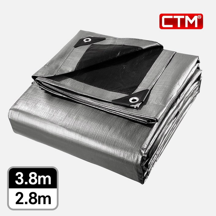 CTM 천막 최고급지 타포린 방수포 그라운드시트 캠핑 덮개 2.8m 3.8m 4.8m