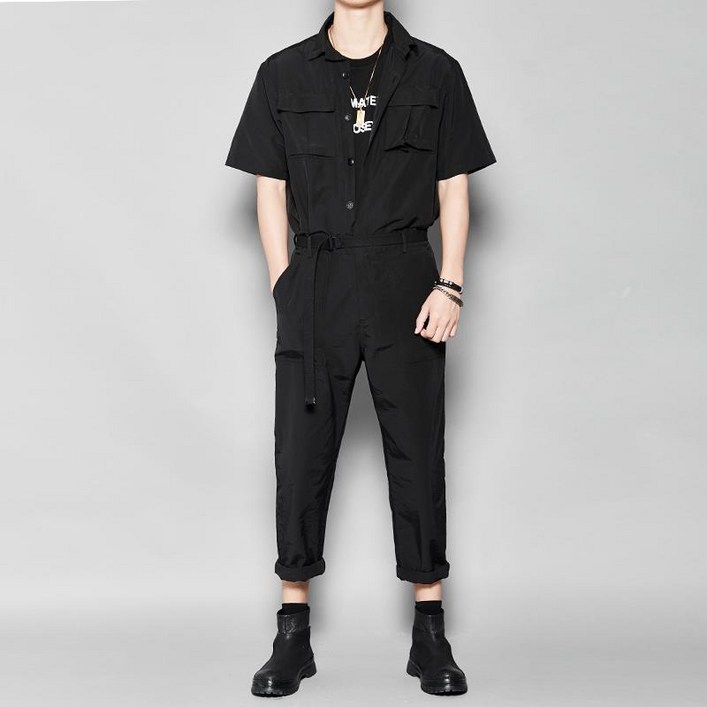 couyor 남성 일체형 점프슈트 카고 패션
