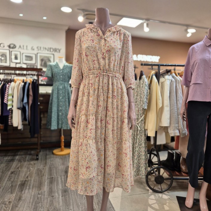 BCBG 올앤선드리  가든플라워 OP 원피스  A5M4O625   71   LBEIGE