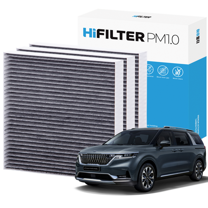 21 하이필터 PM1.0 활성탄 자동차 에어컨필터 기아
