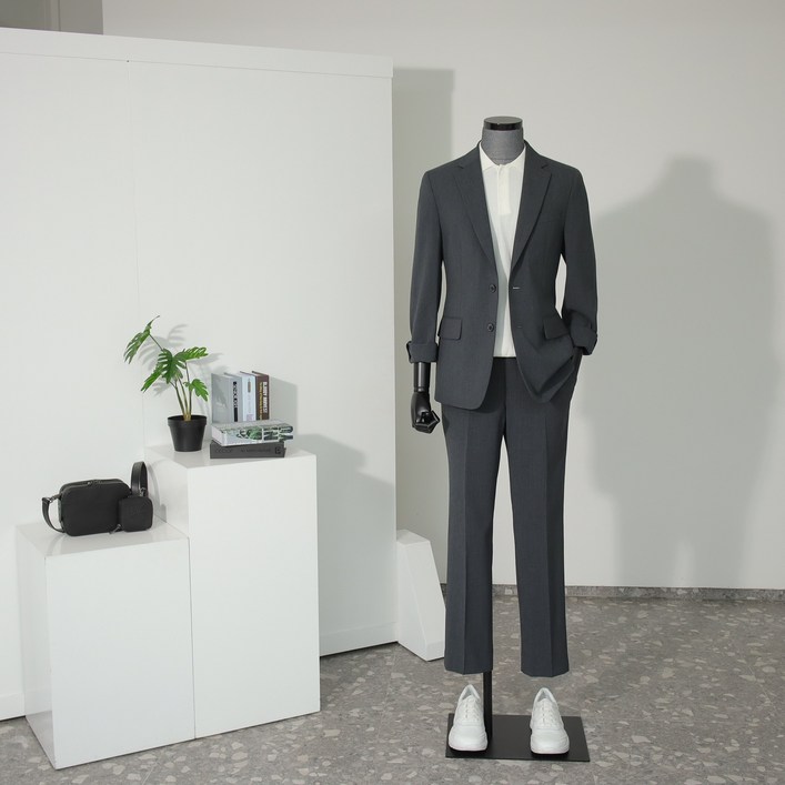 리버클래시 LLS26509DG, LLS27509DG SLIMFIT SUIT 시어서커 스판 싱글 셋업 정장 다크그레이