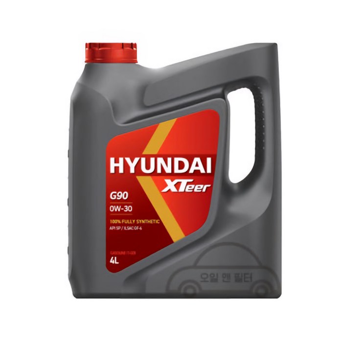 현대 엑스티어 G90 SP/GF-6 0W30 4L 가솔린 엔진오일 100% 합성유 1개, 1개, 4L
