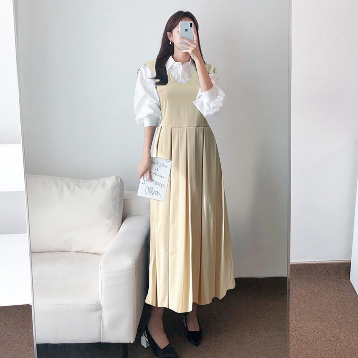 요시아나 당일발송 모르페 뷔스티에 플리츠 롱원피스 2컬러 요시아나 당일발송 모르페 뷔스티에 플리츠 롱원피스 2컬러