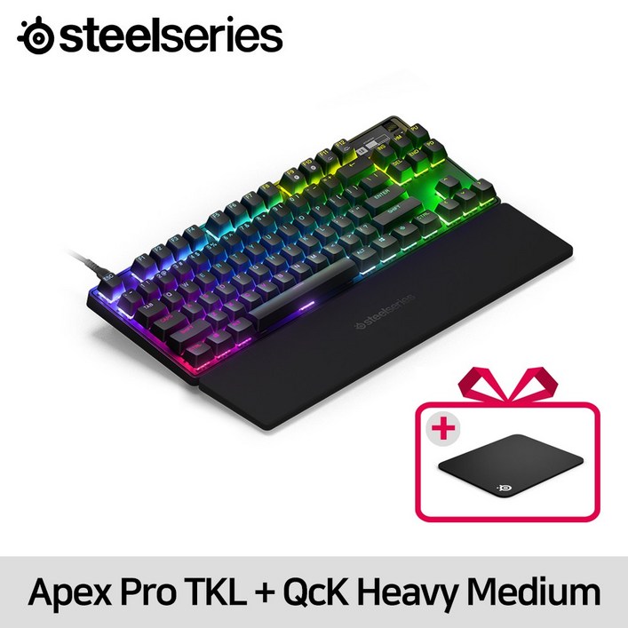 스틸시리즈 Apex Pro TKL  64856 + QcK Heavy Medium 63836 한정특가 / 공식 판매점