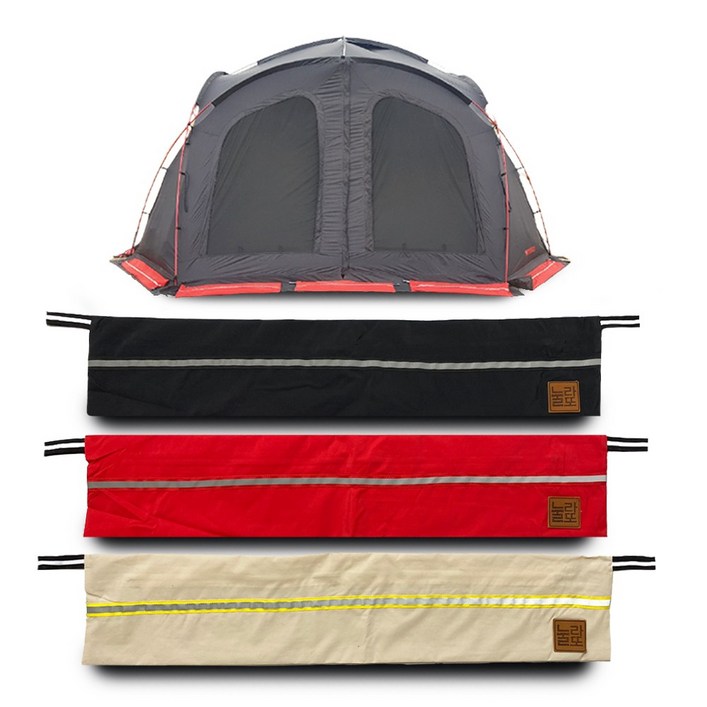 눌라또 텐트팩 캠핑 장박용품 바람막이 천막 파라솔 텐트스커트고정 5개, 블랙 - 쇼핑앤샵