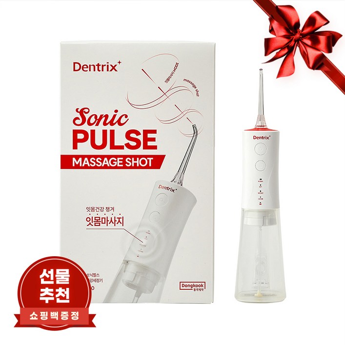 [쇼핑백증정] 동국제약 구강세정기 리뉴얼 덴트릭스 소닉펄스 마사지 샷 구강세정기, 워터치실 아쿠아픽 치석제거 스켈링