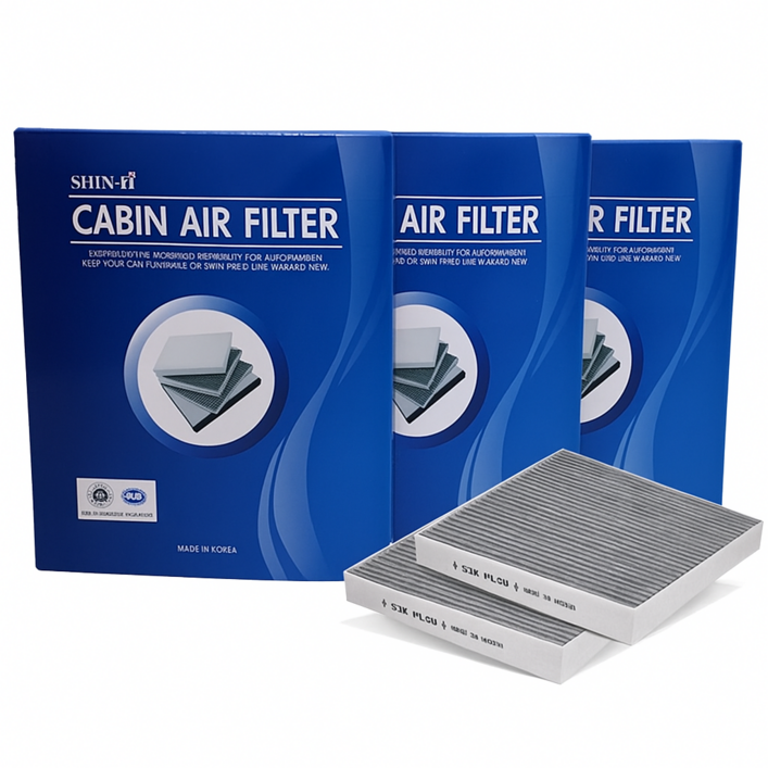 기아 111 신아 자동차 에어컨 활성탄필터, 셀토스, 3개