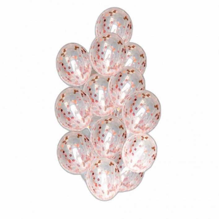 컨페티 풍선 라운드로즈골드 100개 젠더리빌풍선 라운드풍선 컨페티풍선 웨딩소품풍선 이벤트풍선 생일파티, 1개, 상세페이지 참조