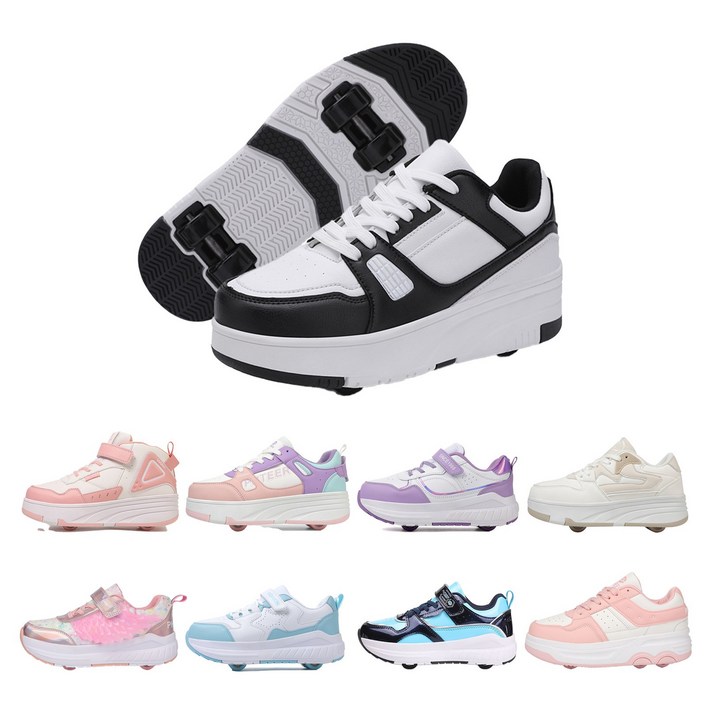 PHTEER 롤러슈즈 바퀴달린 운동화 롤러스케이트 4륜  F11