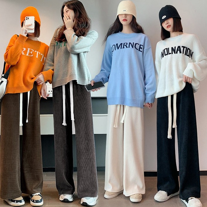 밴딩팬츠 골덴바지 제이플로우 골덴통바지 팬츠