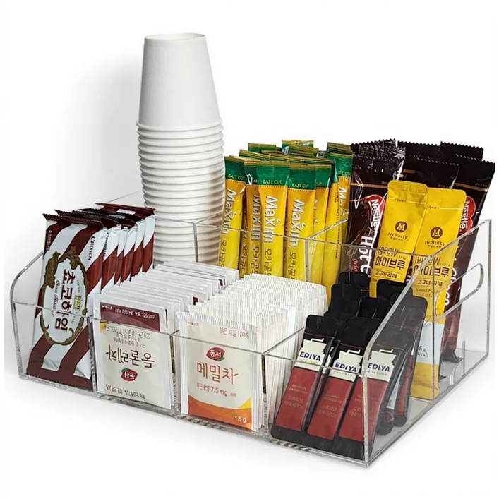 투더 탕비실 정리함 아크릴 보관케이스, 1개, 투명