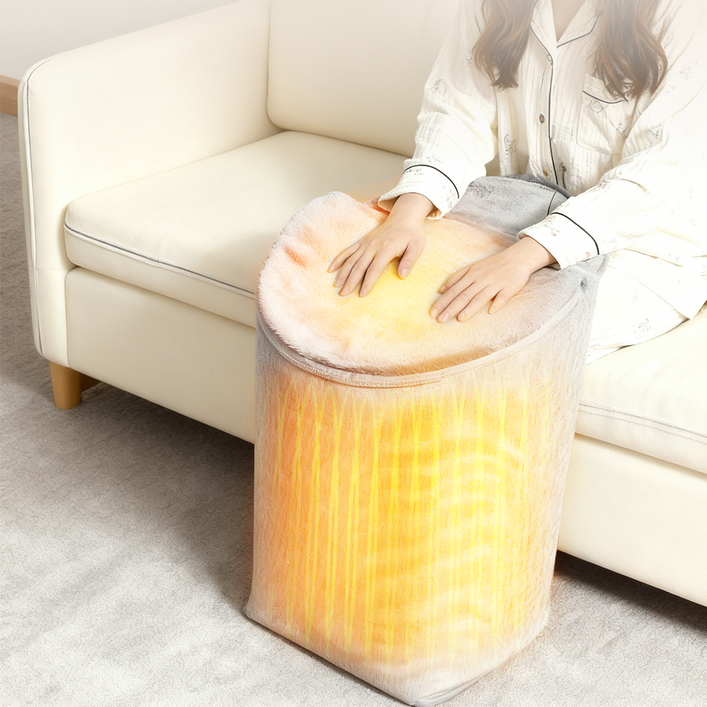 EXTEDRG 전기 발난로 5단계 온도 조절 과열 보호 사무실 발난로 파티션 히터 기능 가정용 발히터  무릎담요