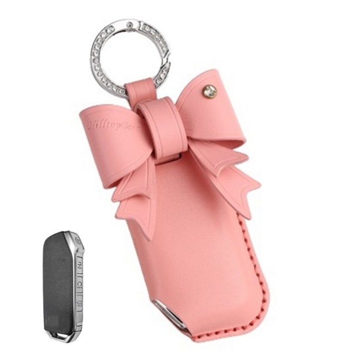 키에티 기아 호환 레이 페이스리프트 4버튼 스마트키 베지터블 키케이스, 베이비핑크