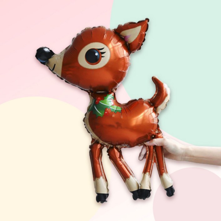 예쁨주의지호 대형 캐릭터 크리스마스풍선  산타풍선지팡이풍선선물풍선눈사람풍선루돌프풍선, 크리스마스풍선 대형 사슴담비