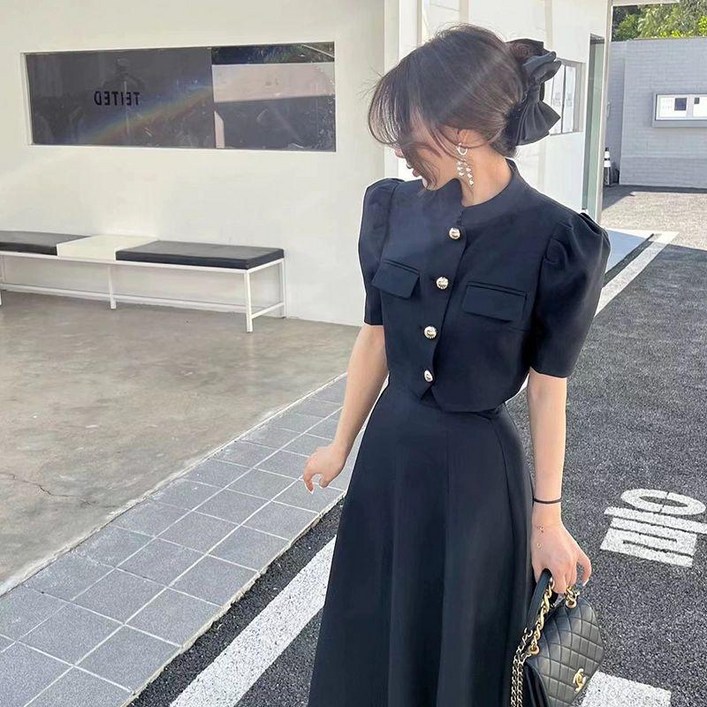 여름 트위드 셋업 상의 스커트 투피스 데이트룩 썸머 스커트셋업