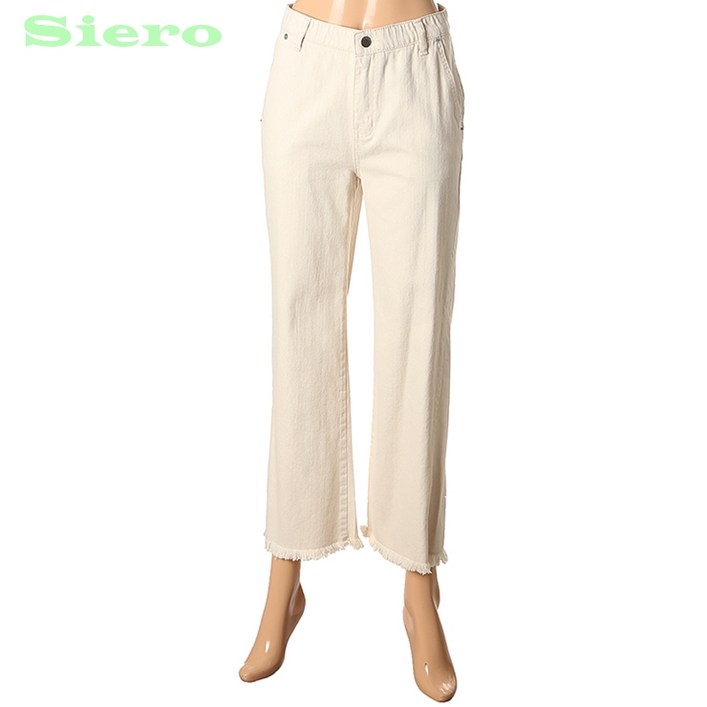 시에로 SIERO 밑단수술 와이드 데님팬츠 SG2DPF392 396438