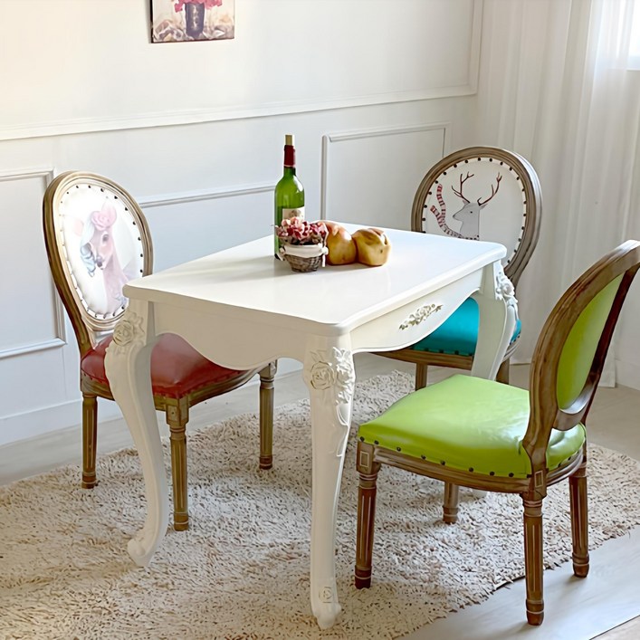 루이송 비앙카 24인식탁 의자별매 당일출고 국내배송 식탁 테이블 북유럽풍 엔틱 인테리어