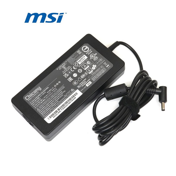 MSI 호환 20V 6A 120W 4.5 어댑터 A17120P2A GF63 Thin 10UC 노트북 충전기, 1개