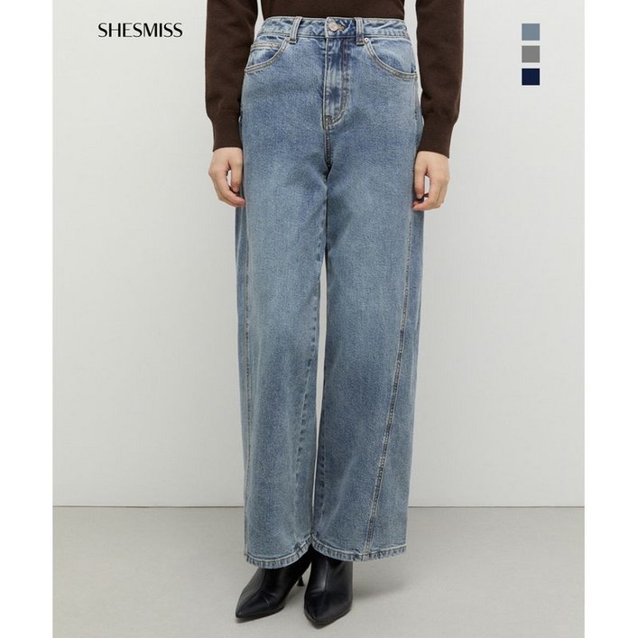 쉬즈미스 워시 와이드 데님 팬츠 SSMSLP42090