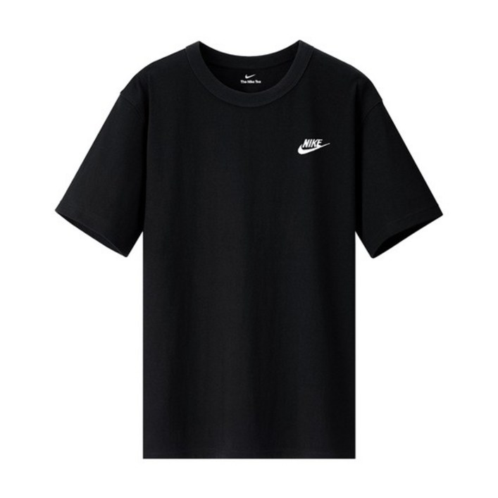 나이키 NSW 클럽 반팔티 블랙 남자 티셔츠 상의 라운드티 면티 AR4997013