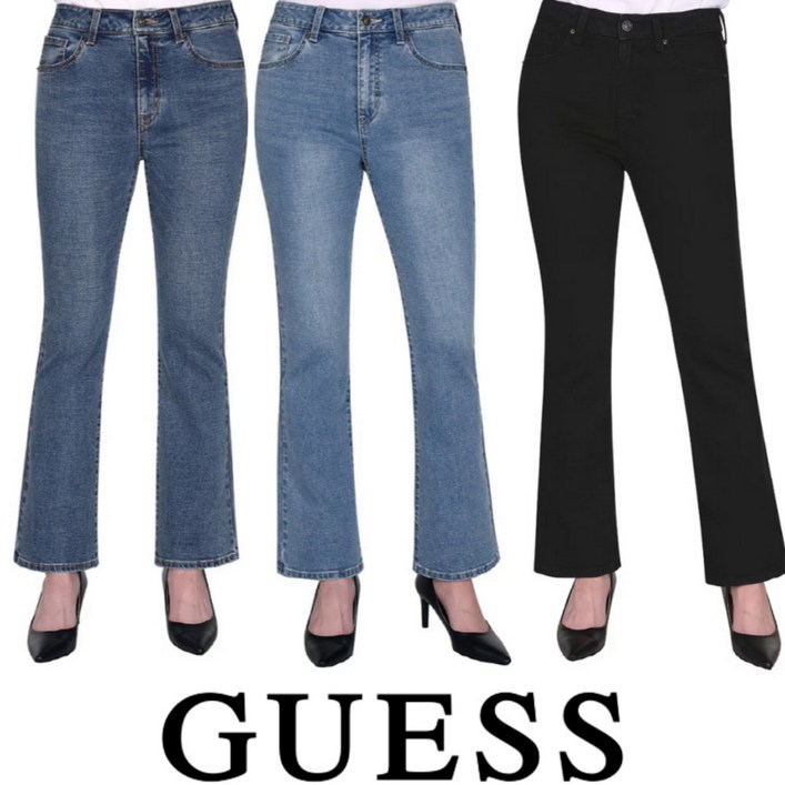 게스 GUESS 슬림 부츠컷 데님팬츠 여성청바지 여성바지 여자바지