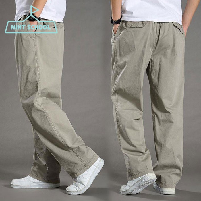 민트스쿨 캐주얼 빅사이즈 밴딩 통바지 와이드 팬츠 3044인치까지