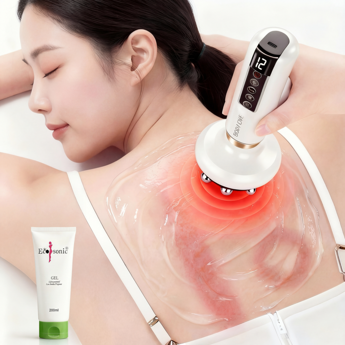 바디사랑 바디케어 괄사 근막 부항 원리 온열 마사지기+젤 세트