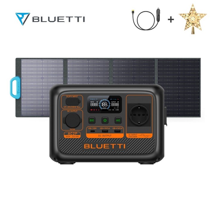 BLUETTI 블루에티 AC2PPV120 파워뱅크세트 300W 230.4Wh 고속충전 휴대용 보조배터리 120W 태양광패널 올인원 인산철 차박 캠핑 낚시 야외작업용, AC2PPV120 BLUETTI 블루에티 AC2PPV120 파워뱅크세트 300W 230.4Wh 고속충전 휴대용 보조배터리 120W 태양광패널 올인원 인산철 차박 캠핑 낚시 야외작업용, AC2PPV120