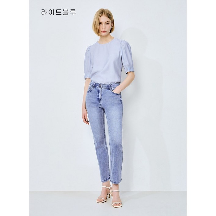 쉬즈미스 여름 슬림 스트레이트 데님 팬츠 O2DE1
