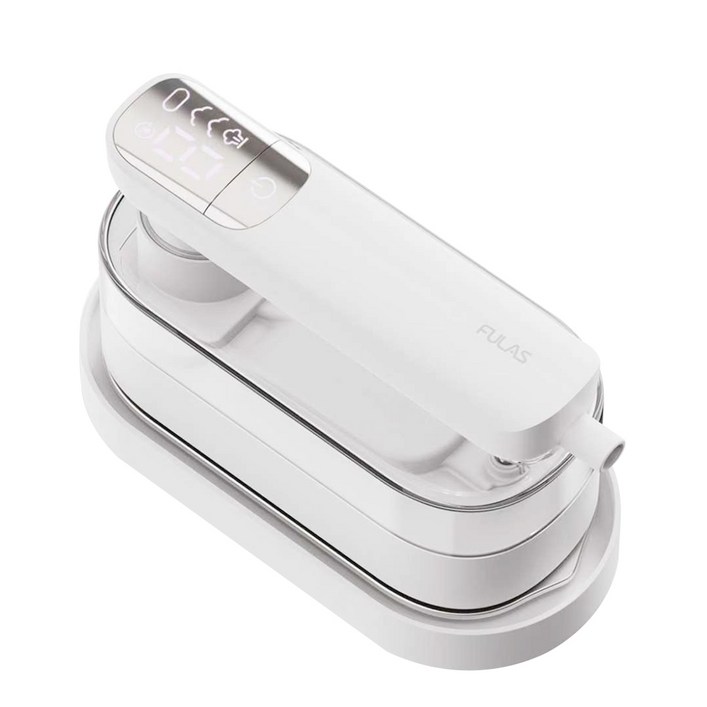 26년 신제품  백화점 입점풀라스 2in1 접이식 휴대용 핸디형 스팀다리미 1위 여행용 미니 가정용 터보 핸드 핸디 스팀 다리미 초경량 의류 clothes steam iron, 화이트, FLIR2000