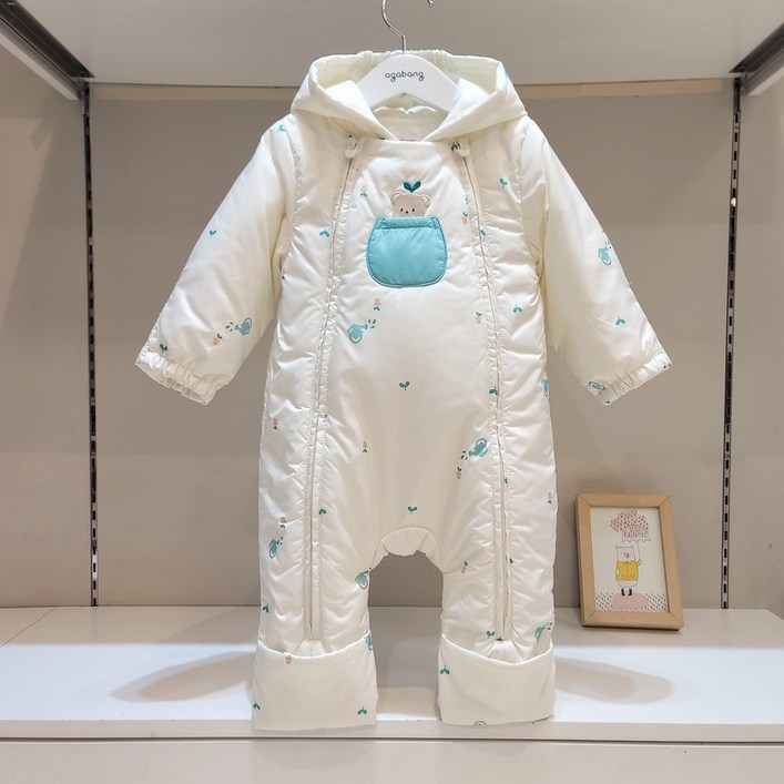 [아가방]강남점*간절기에 가볍게 입기좋은 2온스 패딩 우주복/ 면 안감으로 맨살에도 부드러워/ 가벼운 외출복으로 입기좋은 우주복