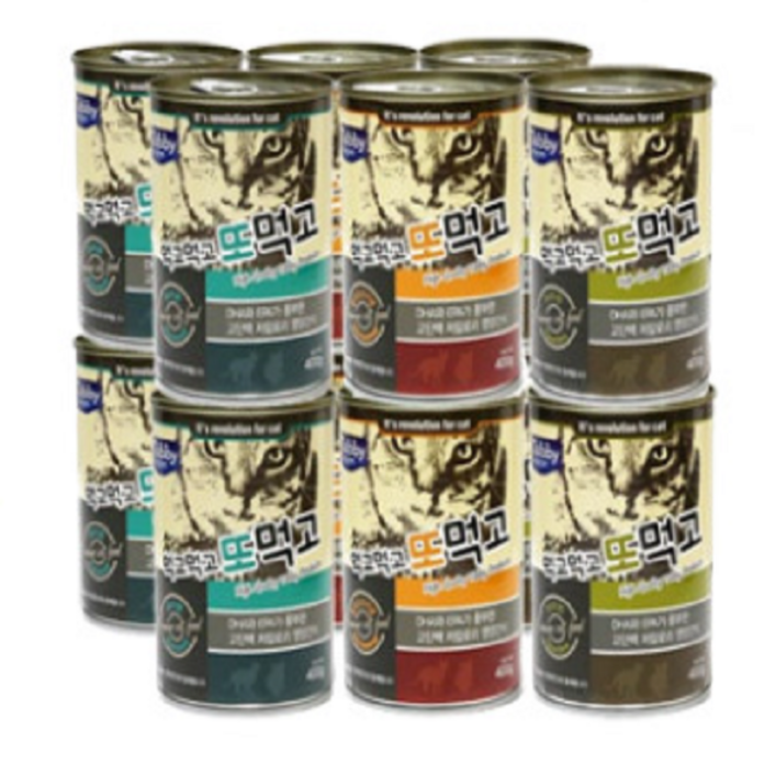 태비타퍼 Tabby 태비토퍼 대용량 고양이 참치캔 간식 먹고먹고 또먹고 400g 12 12개 한박스 간식고양이 캔, 헤어볼, 400g, 1박스