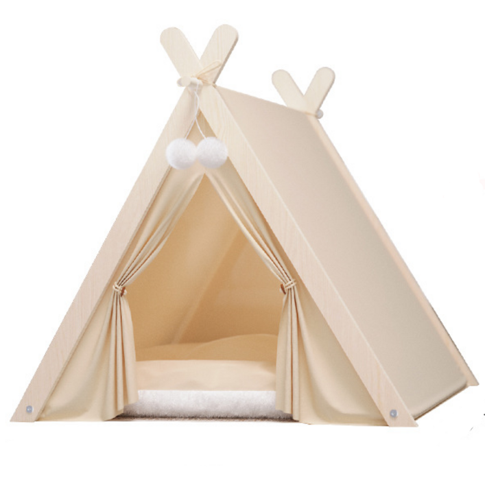 아그다 텐트형 반려동물 하우스, 아이보리, 1개