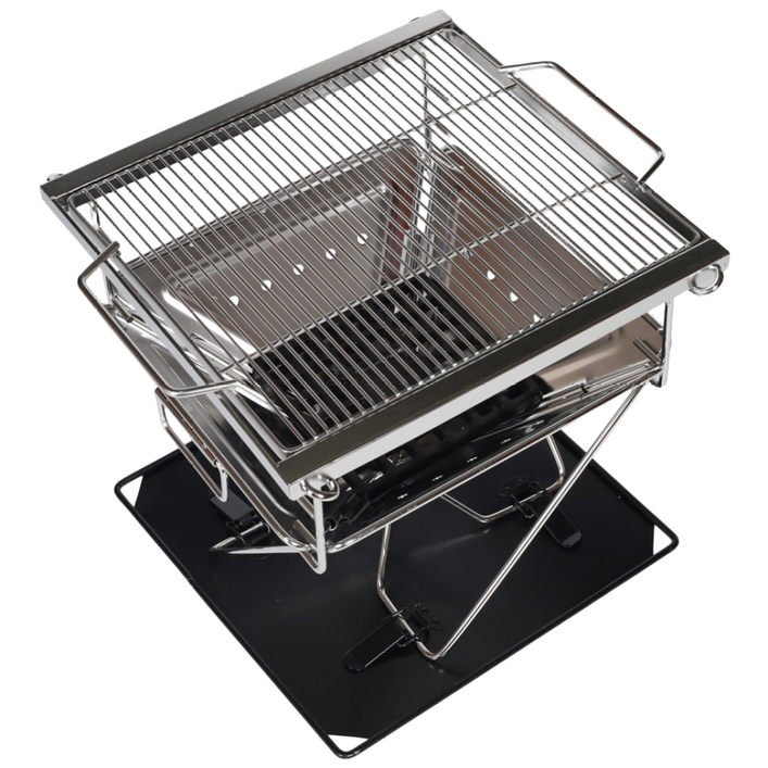 갑도리 캠핑 프리미엄 사각 화로대 불멍 캠핑 화로, 1개