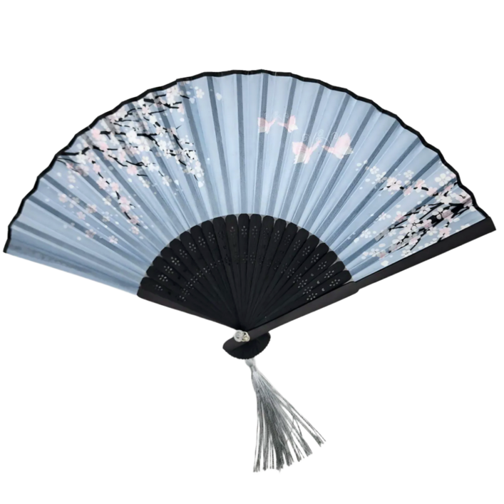 [패션의완성] 실크 접이식 대나무 부채 외국인선물, 1개, 08. 생기 넘치니 어디로 가나