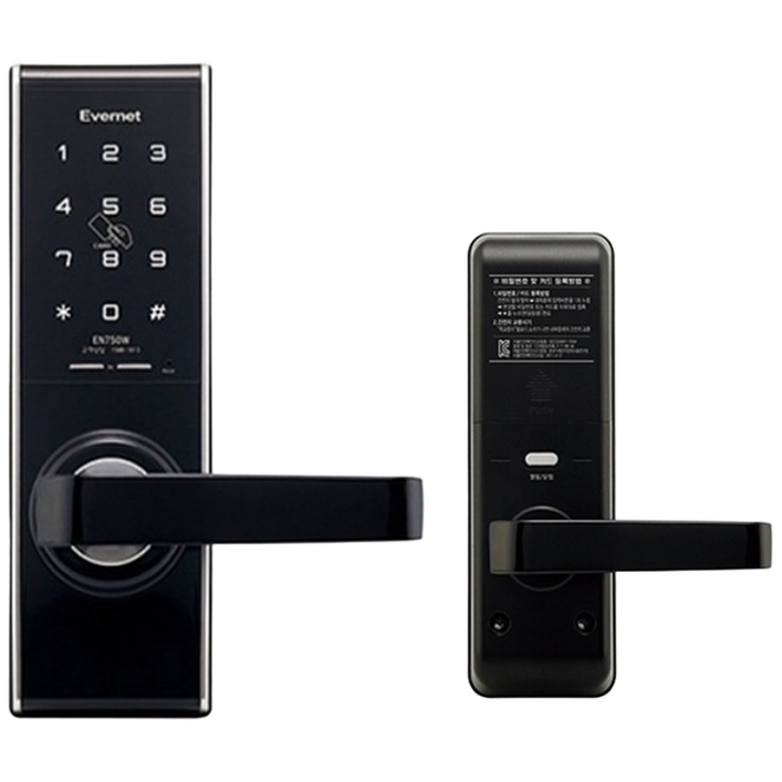 안전하게 목문용 EN750W-N 번호전용 손잡이도어락 자동잠김 번호키, EN750W-N, 고객직접설치