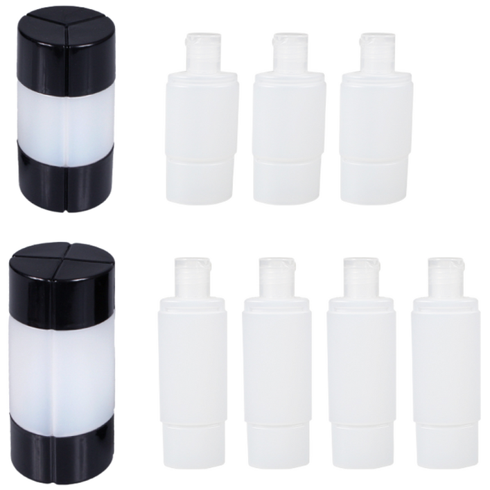 (1+1)오늘의 쉼표 휴대용 올인원 디스펜서 60ml 4p+45ml 3p 화장품 용기 샴푸 세제 빈병 공병 여행용