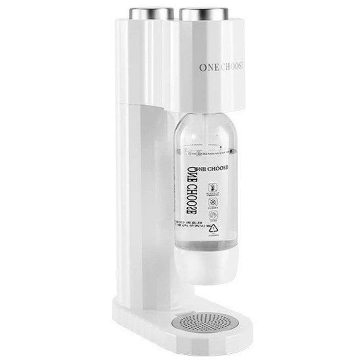 Misuko 가정용 탄산수 제조기 소다수메이커 탄산수기계 무설치 간편 조절식 기포 1L 물병CO2가스 2개 포함 건강 무설탕 탄산음료 다이어트 가정 탄산기계, 화이트